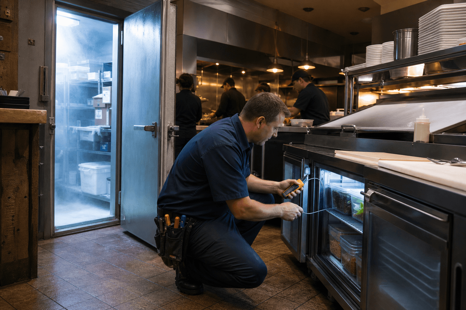 Commercial walk-in cooler service